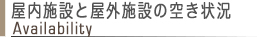 運動施設と宿泊施設の空き状況